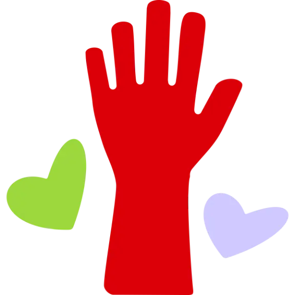 Illustration of raised hand